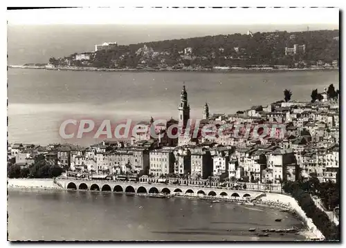 Cartes postales moderne La Cote D'Azur Menton La Vieille ville et le Cap Martin