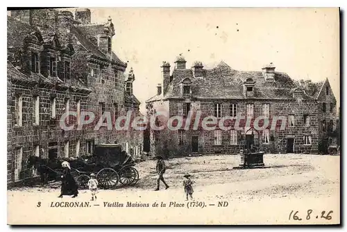 Cartes postales Locronan Vieilles Maisons de la Place 1750