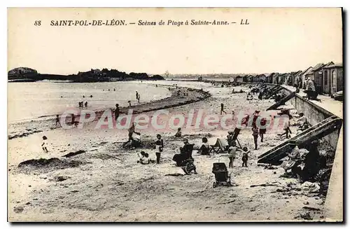 Cartes postales St Pol de Leon Scenes de Plage � Ste Anne
