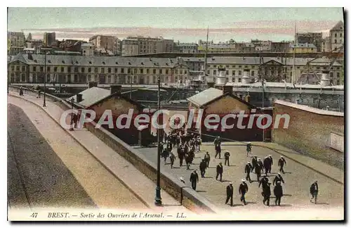 Cartes postales Brest Sortie des Ouvriers de l'Arsenal