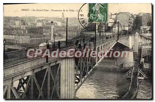 Cartes postales Brest Le Grand Pont Panorama de la Ville