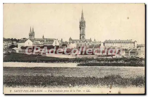 Cartes postales St Pol de Leon Vue generale prise de la Voie