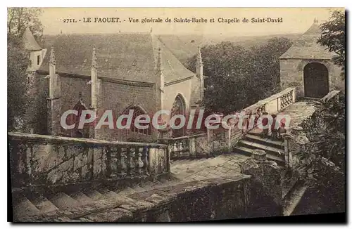 Cartes postales Le Faouet Vue generale de Ste Barbe et Chapelle de St David