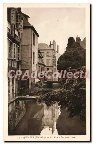 Ansichtskarte AK Quimper Finistere Le Steir Les passerelles