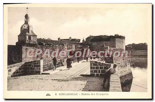 Ansichtskarte AK Concarneau Entree des Remparts