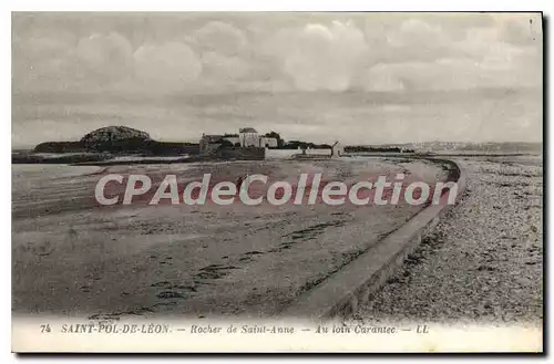 Cartes postales St Pol de Leon Rocher de St Anne au loin Carantec