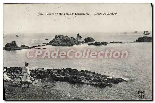 Ansichtskarte AK Pointe St Mathieu Finistere Recifs de Rosbeck