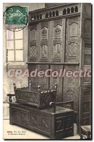 Cartes postales Un Lit Clos et Berceau Breton