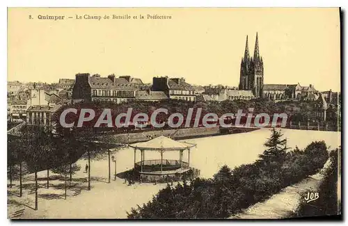 Cartes postales Quimper Le Champ de Bataille et la Prefecture