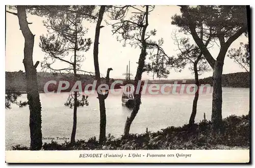 Cartes postales Benodet Finistere L'Odet Panorama vers Quimper
