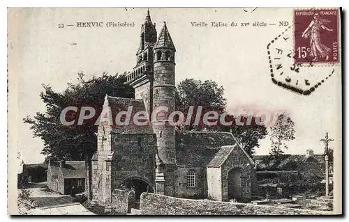 Ansichtskarte AK Henvic Finistere Vieille Eglise