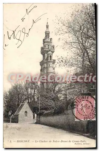 Ansichtskarte AK Roscoff Le Clocher de Notre Dame de Croaz-Batz