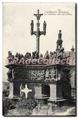 Ansichtskarte AK Guimiliau Finistere Le Calvaire cote est