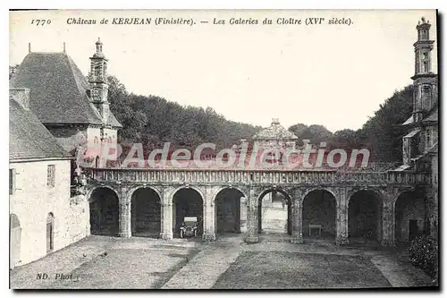 Ansichtskarte AK Chateau de Kerjean Finistere Les Galeries du Cloitre