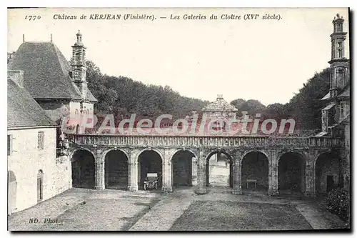 Cartes postales Chateau de Kerjean Finistere Les Galeries du Cloitre