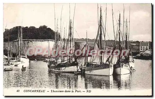 Ansichtskarte AK Concarneau Thonniers dans le Port