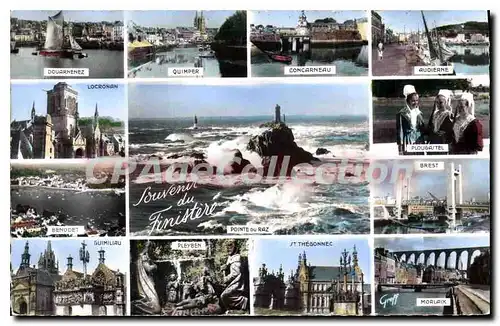 Cartes postales Souvenir du Finistere Douarnenez Quimper Concarneau Audierne Pleyben Benodet Guimiliau