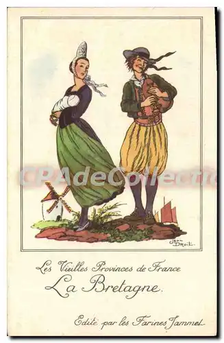 Cartes postales Les Villes Provinces de France La Bretagne farines Jammet