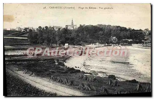 Ansichtskarte AK Carantec Finistere Plage du Kelenn Vue generale