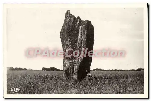 Ansichtskarte AK Penmarch Finistere Le Menhir de Kerscavenn