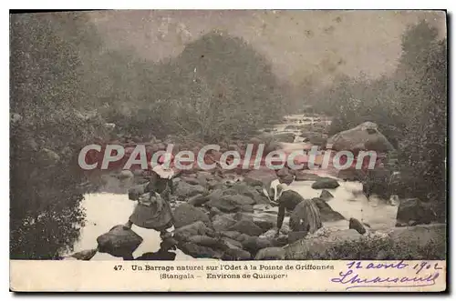 Cartes postales Un Barrage naturel sur l'Odet � la Pointe de Griffonn�s Stangala environs de Quimper