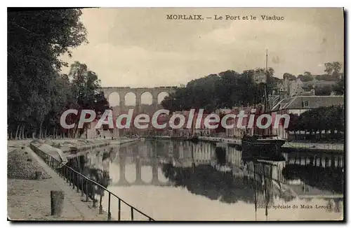 Ansichtskarte AK Morlaix Le Port et le Viaduc