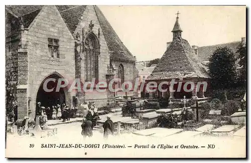 Ansichtskarte AK St Jean du Doigt Finistere Portail de l'Eglise et Oratoire