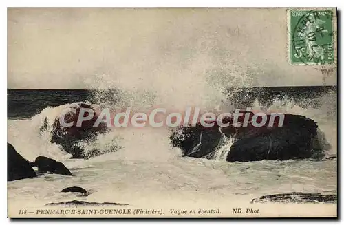 Ansichtskarte AK Penmarch St Guenole Finistere Vague en eventail