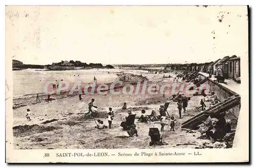 Cartes postales St Pol de Leon Scenes de Plage � Ste Anne