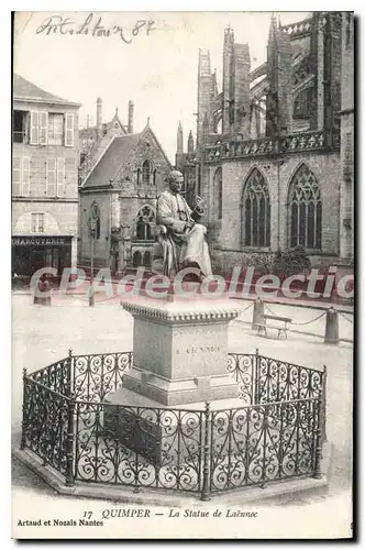 Ansichtskarte AK Quimper La Statue de Laennec