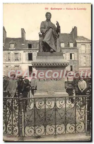 Ansichtskarte AK Quimper Statue de Laennec