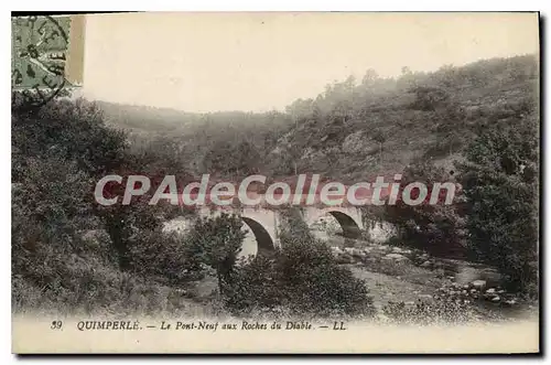 Ansichtskarte AK Quimperle Le Pont Neuf aux Roches du Diable