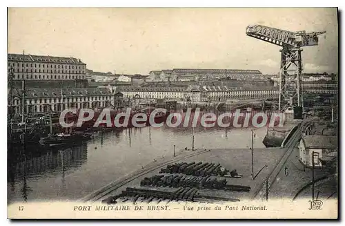 Ansichtskarte AK Port militaire de Brest vue prise du pont National