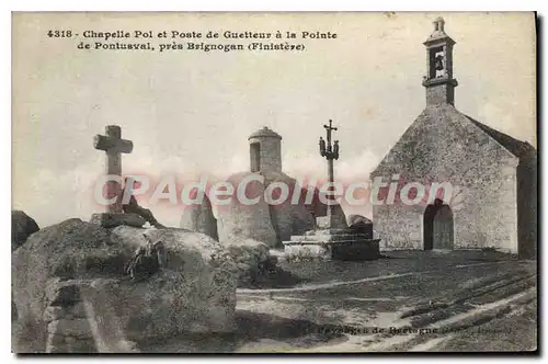 Ansichtskarte AK Chapelle Pol et Poste de Guetteur � la Pointe de Pontusval pres Brignogan Finistere