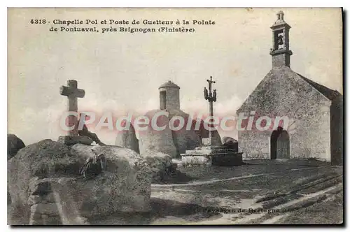 Cartes postales Chapelle Pol et Poste de Guetteur � la Pointe de Pontusval pres Brignogan Finistere