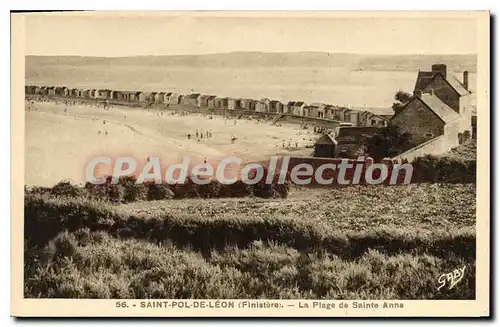 Cartes postales Saint Pol de Leon Finistere la plage de Sainte Anne