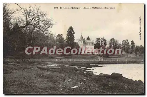 Ansichtskarte AK Riviere de Quimper Anse et chateau de Kerouzien