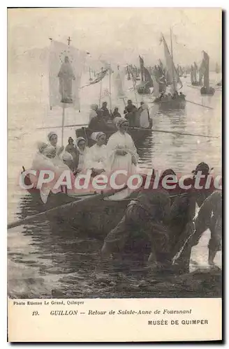 Cartes postales Guillon retour de Sainte Anne de Fouesnant Musee de Quimper