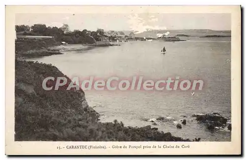 Ansichtskarte AK Carantec Finistere Greve de Porspol prise de la Chaise du Cur�