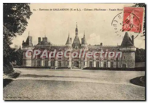 Cartes postales Environs de Gallardon E et L chateau d'Esclimont Facade Nord