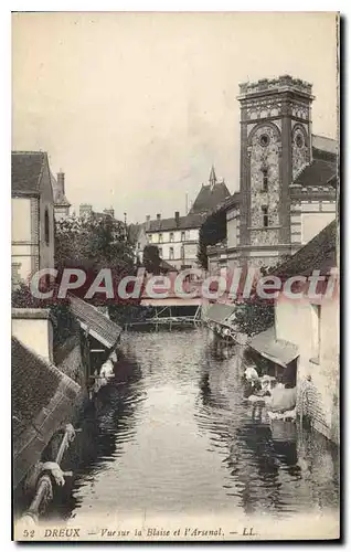 Cartes postales Dreux vue sur la Blaise et l'Arsenal