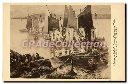 Cartes postales Le Pardon de l'Isle de Loaven Plougrescant Tregor d'apres le tableau d'E Bouill�