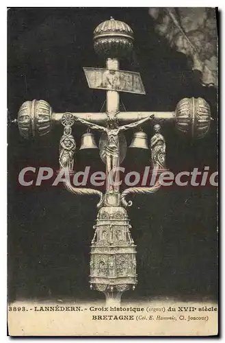 Ansichtskarte AK Lannedern Croix historique argent du XVII siecle Bretagne