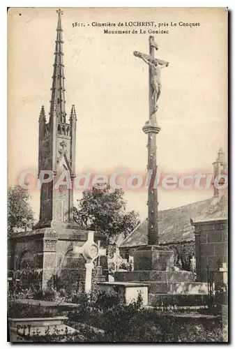 Cartes postales Cimetiere de Lochrist pres le Conquet monument de le Gonidec