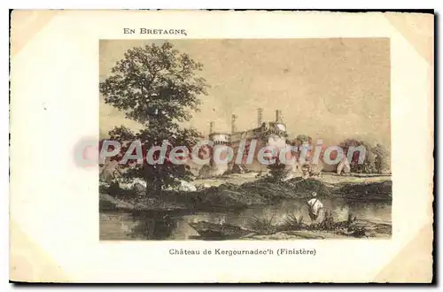 Cartes postales En Bretagne chateau de Kergournadec'h Finistere