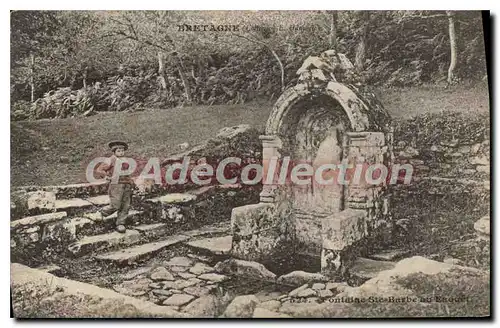Cartes postales Bretagne fontaine Ste Barbe au Faouet