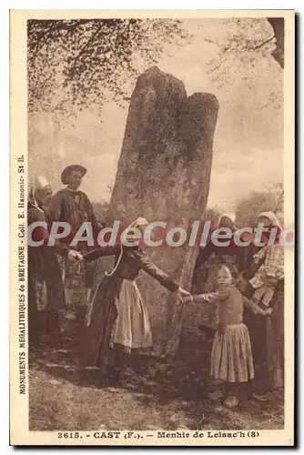 Ansichtskarte AK Monument Megalithiques de Bretagne Cast F Menhir de Leisac'h