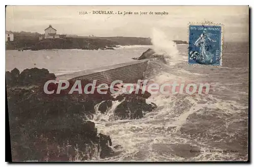 Cartes postales Douelan la Jetee un jour de Tempete