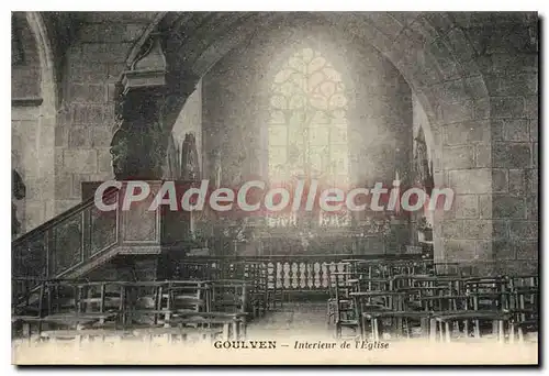 Cartes postales Goulven interieur de l'eglise