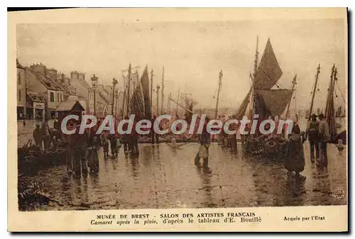 Cartes postales Musee de Brest salon des artistes Francais Camaret apres la pluie d'apres le tableau d'E Bouill�